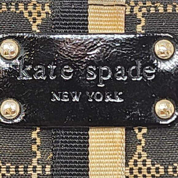 Kate Spade Geometric Accordion Zip Wallet, Brown/Tan - Picture 2 of 8